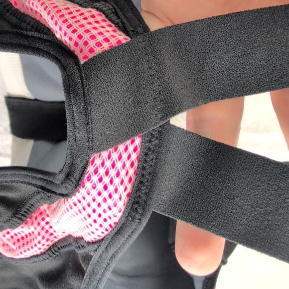 VSX Victorias Secret 34C Sports Bra Incredible Front Close Pink Black - Picture 5 of 11